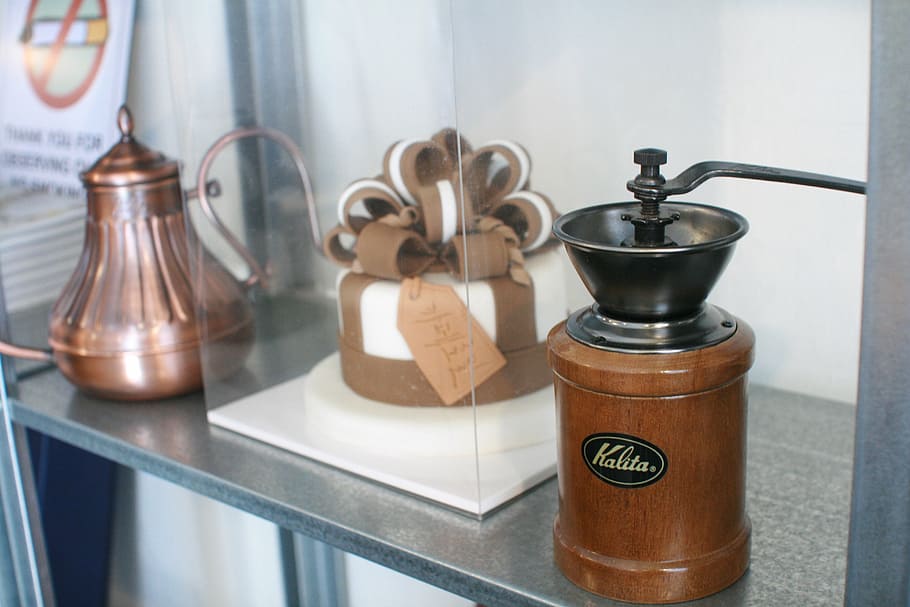 coffee mill, sugar cakes, interior, indoors, no people, metal HD wallpaper