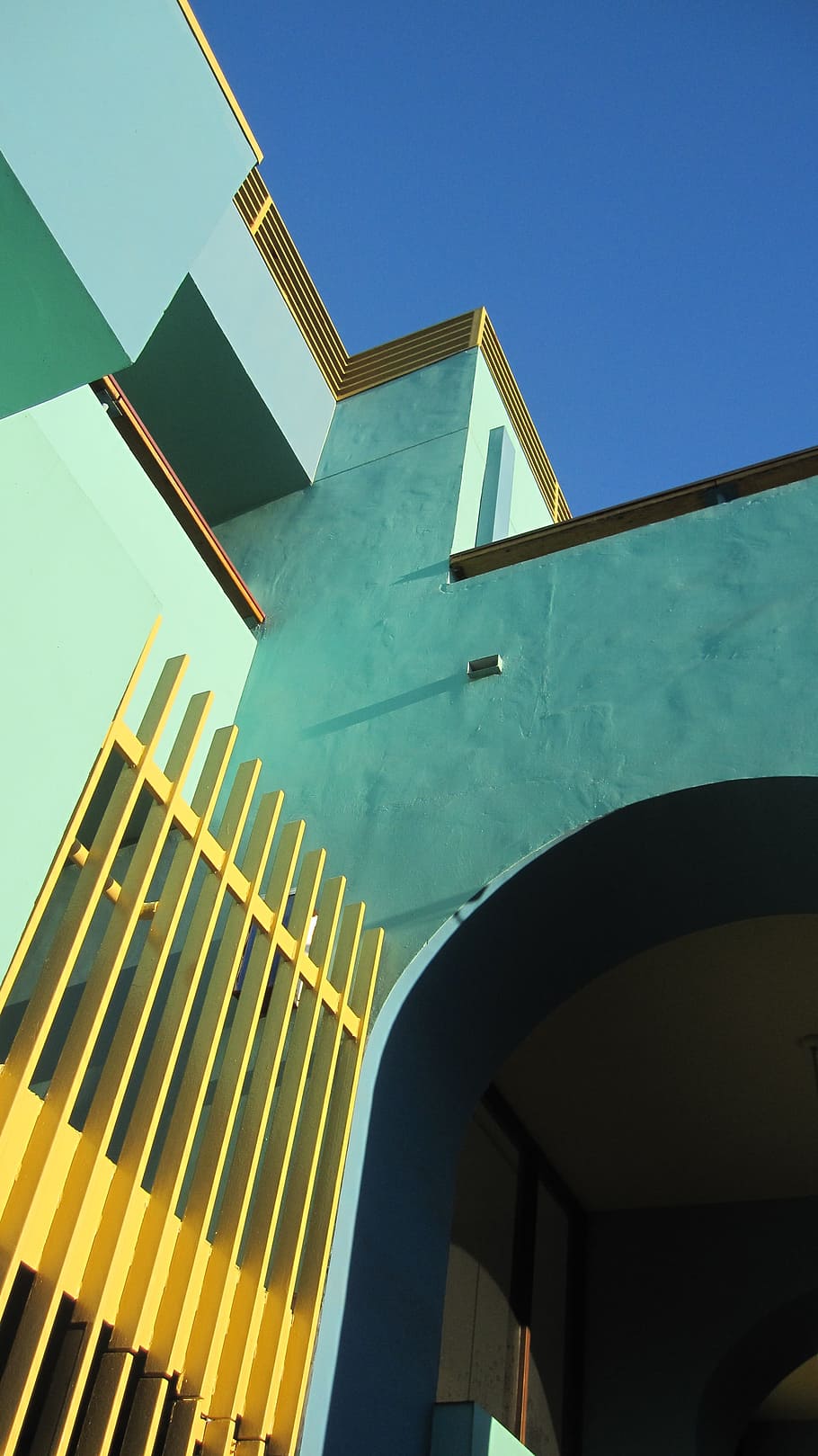 Art, Color, Wall, Building, California, united states, yellow HD wallpaper