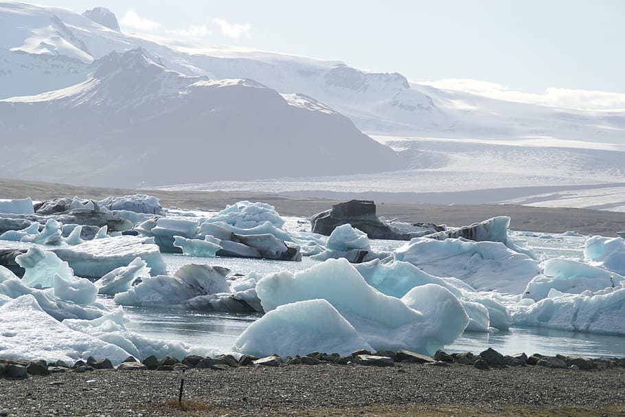 glacier, mood, iceland, nature, snow, antarctica, iceberg - Ice Formation HD wallpaper