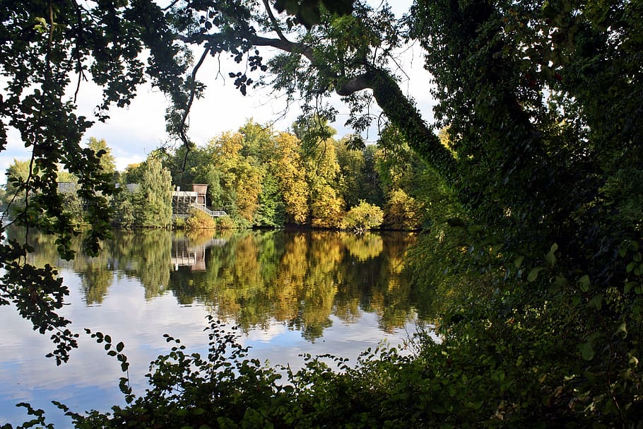eutin, holstein switzerland, autumn colours, lake, chillout, HD wallpaper