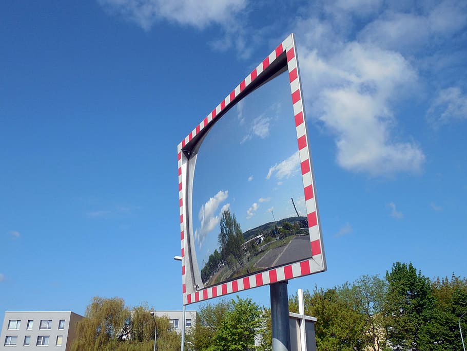 Mirror, Mirror, Mirror, Traffic, traffic mirror, mirroring HD wallpaper