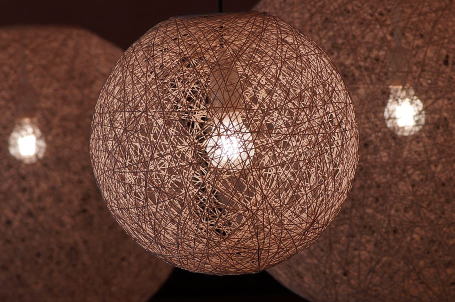 lamp, lampshade, spherical shape, ball, lighting, current, artificial, HD wallpaper