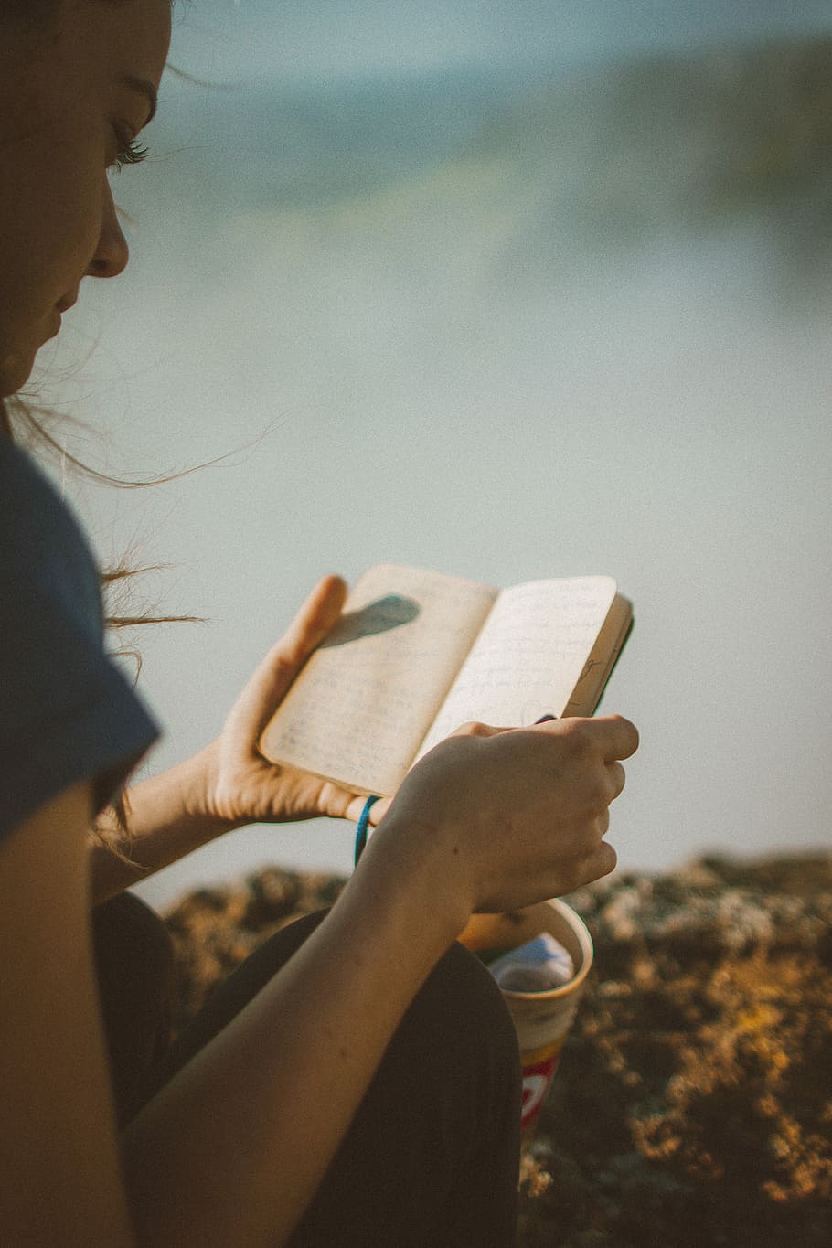 woman reading booklet, woman reading booklet at daytime, person HD wallpaper