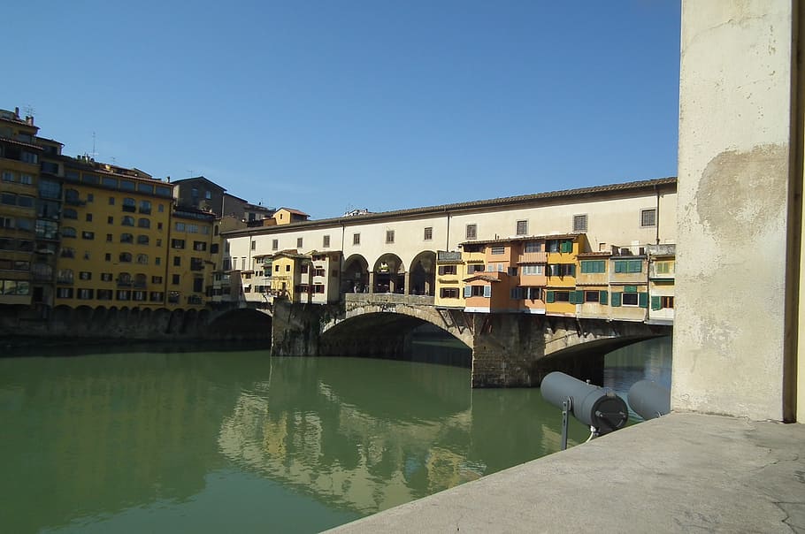 florence, bridge, old, built structure, architecture, water HD wallpaper