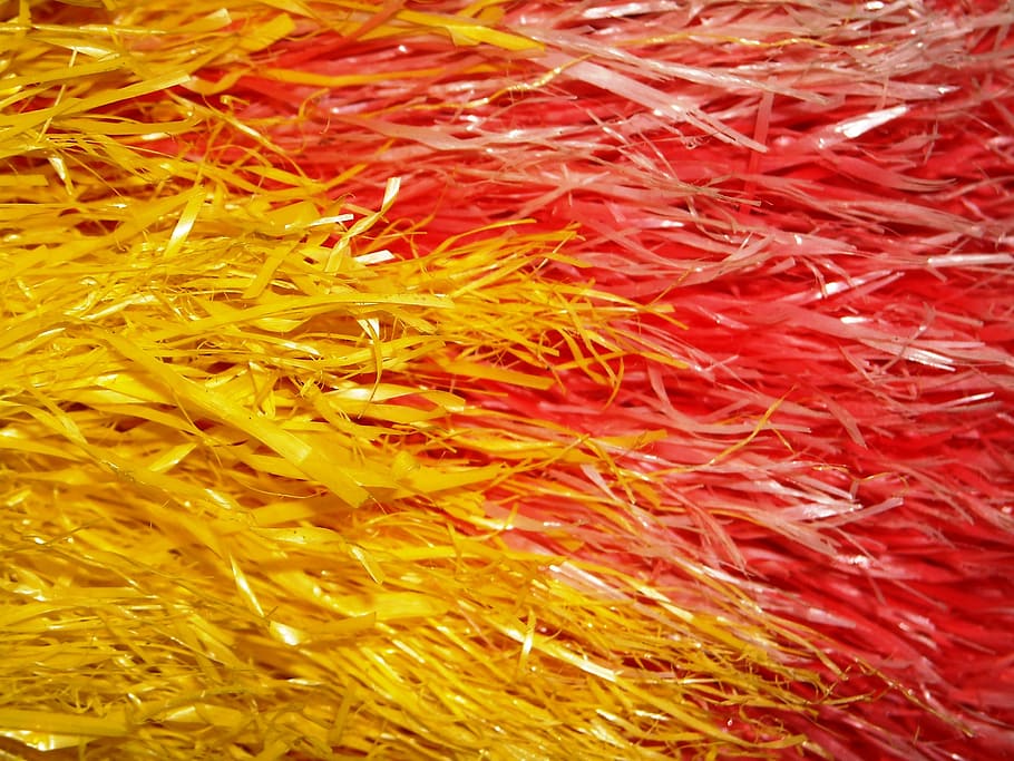 raphia, rope, yellow, red, kemucing, cleaners, dust, full frame HD wallpaper