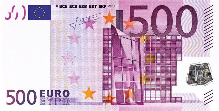 500 Europian dollar, dollar bill, money, banknote, currency, finance