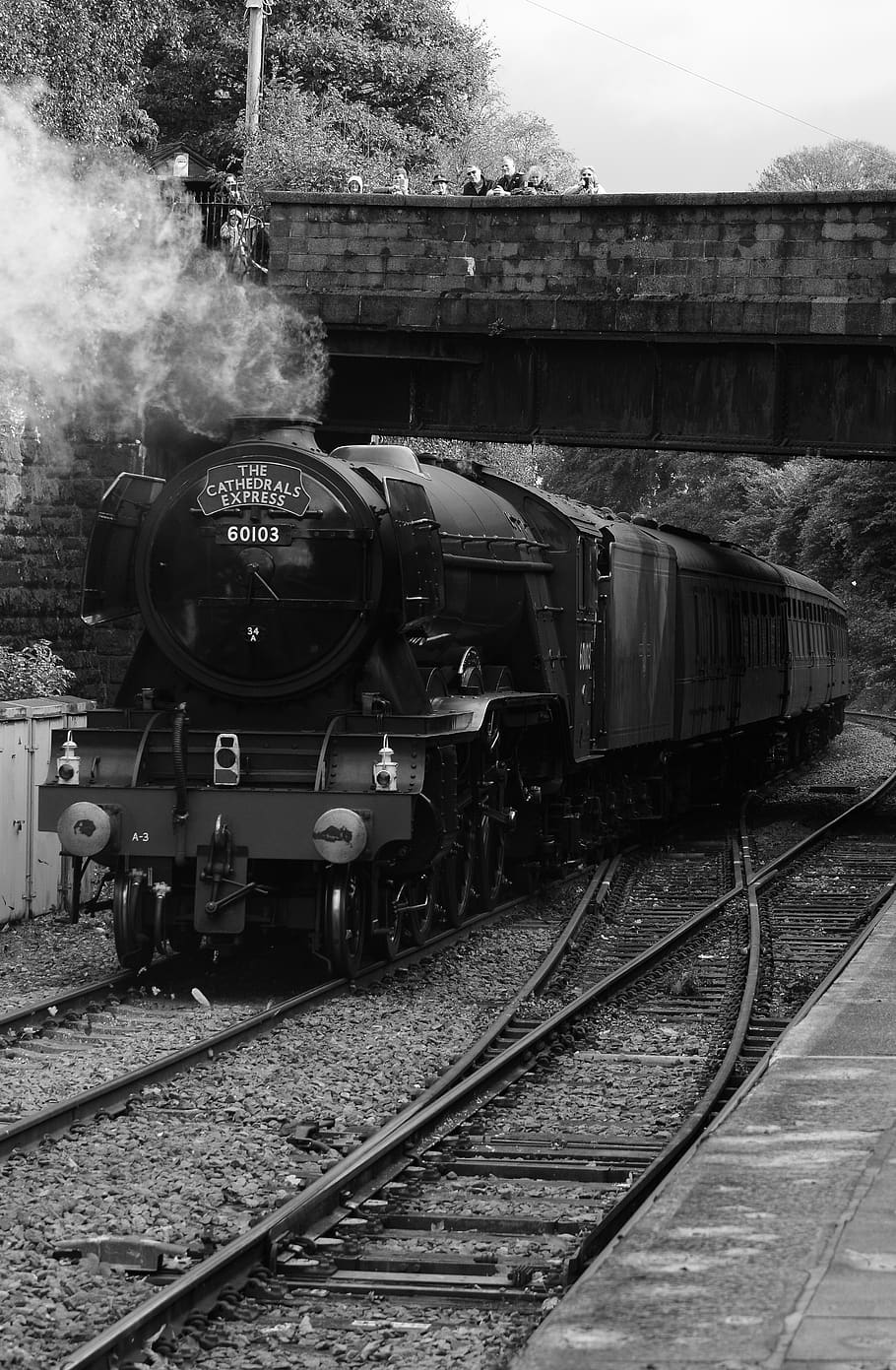 flying, scotsman, train, railway, engine, transportation, track HD wallpaper