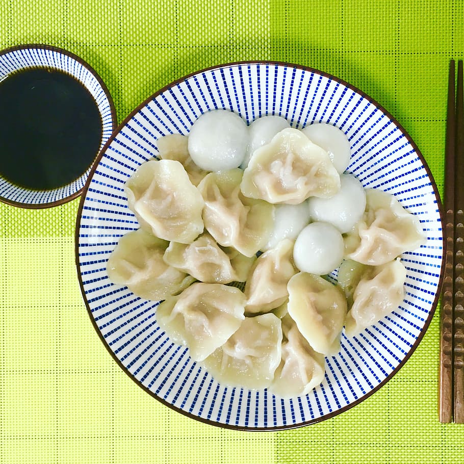 Dumplings, food, plate, crockery, gourmet, food And Drink, freshness HD wallpaper