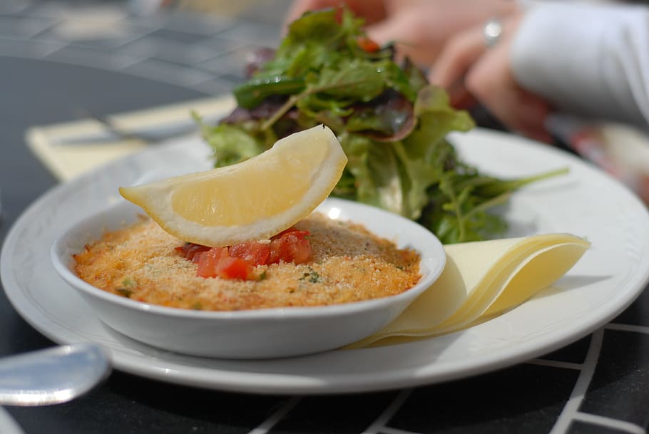 fish, pie, food, dinner, dish, cuisine, meal, baked, lemon HD wallpaper