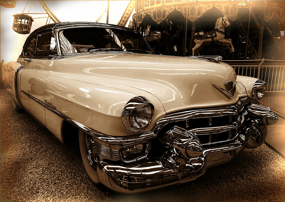 auto, pkw, oldtimer, vehicle, usa, cadillac, historically, nostalgia HD wallpaper
