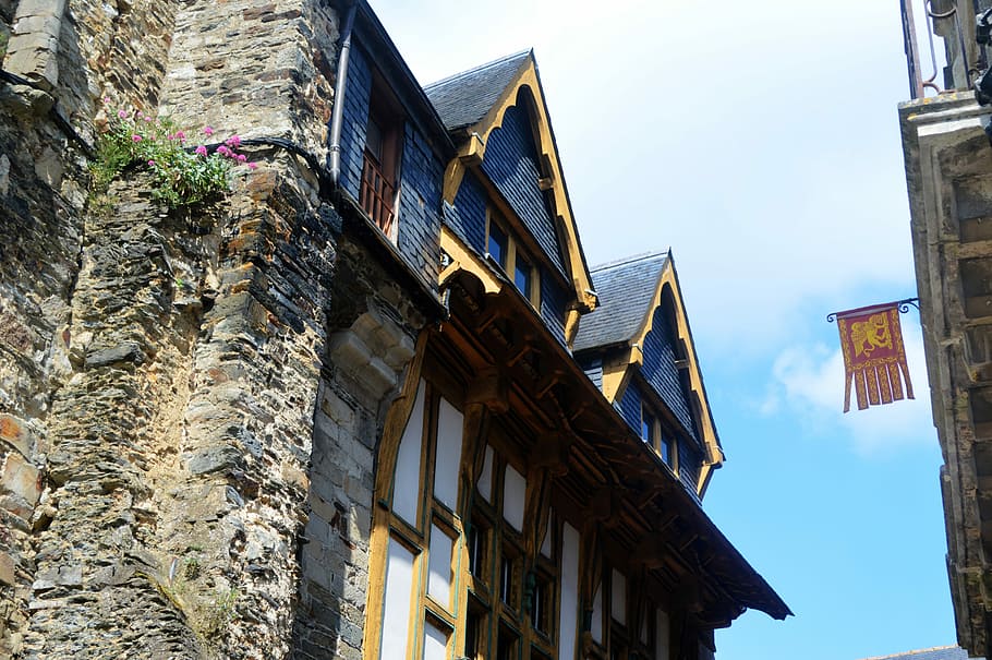 Facade, Old, Building, pierre, lane, old building, village HD wallpaper