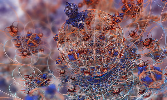 macro photography of blue and brown wirings, Geometry, Math HD wallpaper