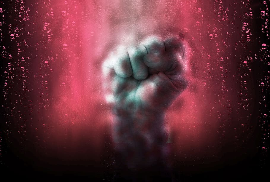 fist in water wallpaper, hand, fear, despair, expression, scared, HD wallpaper