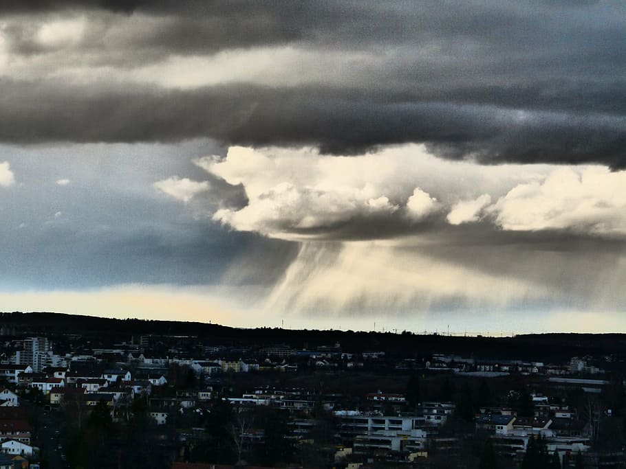 clouds, sky, mood, storm, rain, forward, cloud - sky, building exterior HD wallpaper