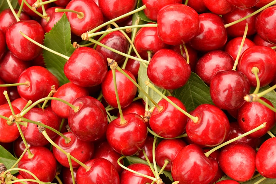 cherries, background, fruit, red, vitamins, fruits, vegan, nutrition HD wallpaper