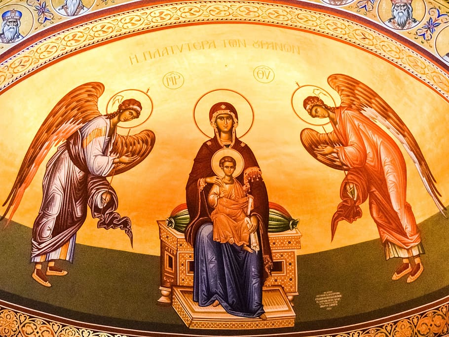 virgin mary, queen of heaven, iconography, religion, orthodox