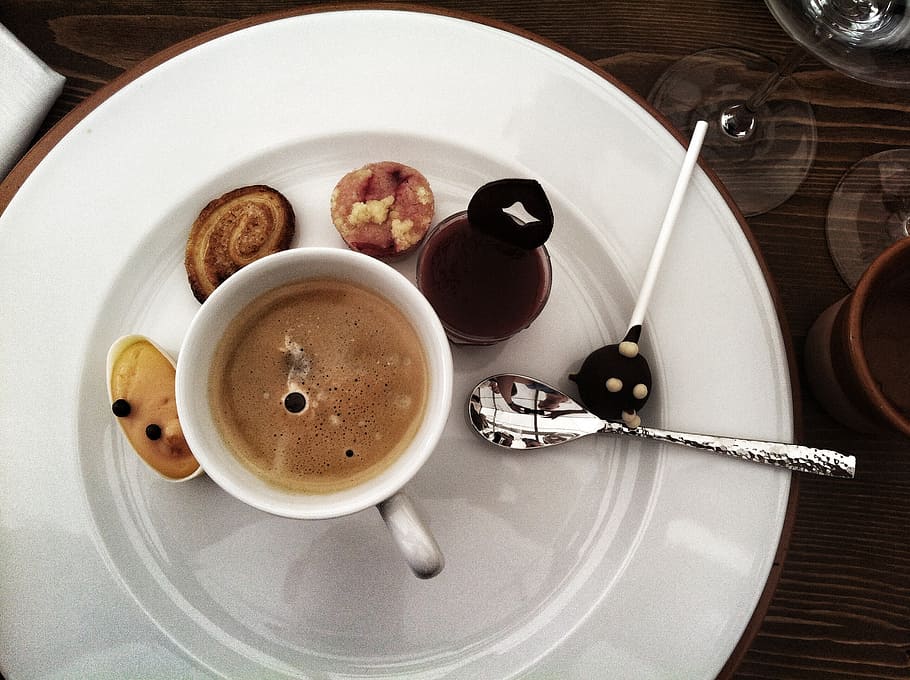 coffee, dessert, candy, cup, calories, sweet, confiserie, cafe HD wallpaper