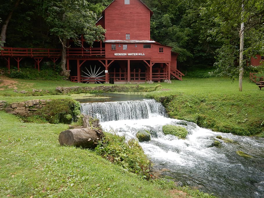 Mill, Building, Waterfall, Landscape, scenic, nature, river HD wallpaper