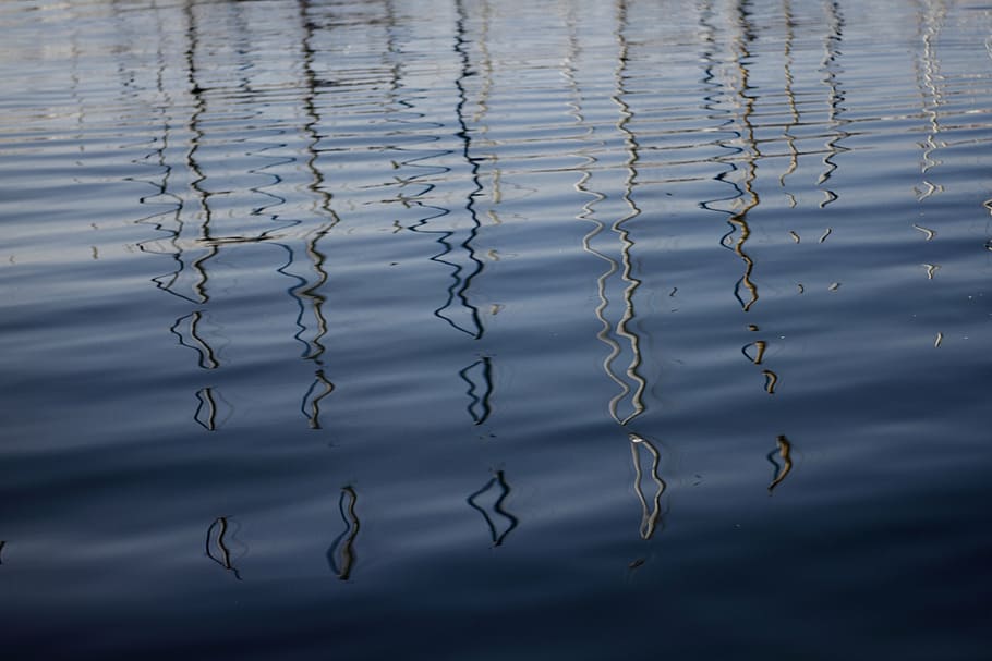 reflection, water, sea, mirror, nature, blue, water courses HD wallpaper