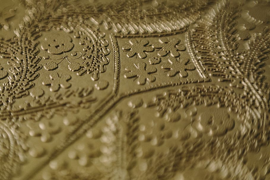 Closeup view of gold abstract backgound, detail, background, golden HD wallpaper
