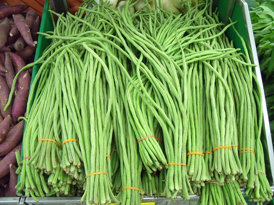 yardlong beans, string beans, snake bean, vegetable, legume HD wallpaper