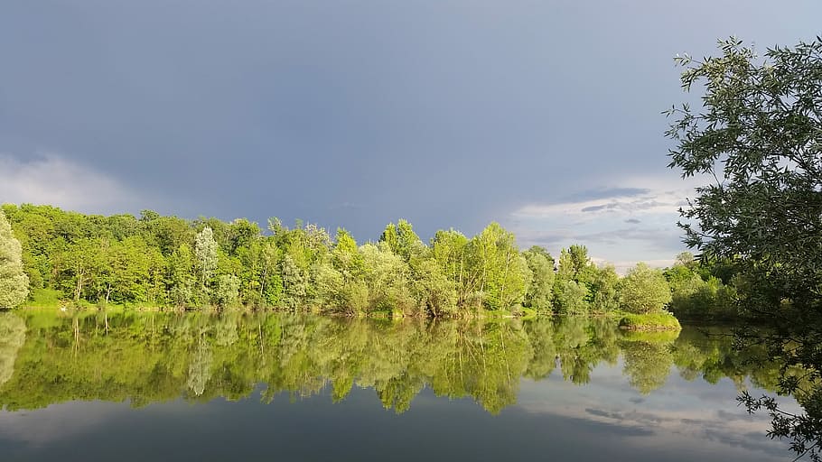 Lake, Spring, Spring, Water, Landscape, Nature, sky, summer HD wallpaper