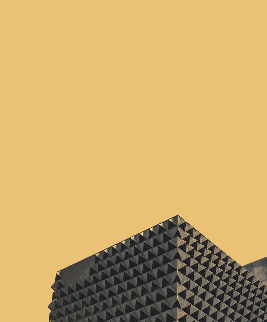 gray illustration with yellow background, architecture, texture HD wallpaper
