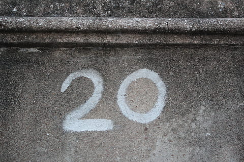 number, 20, twenty, wall, no people, day, communication, high angle view HD wallpaper
