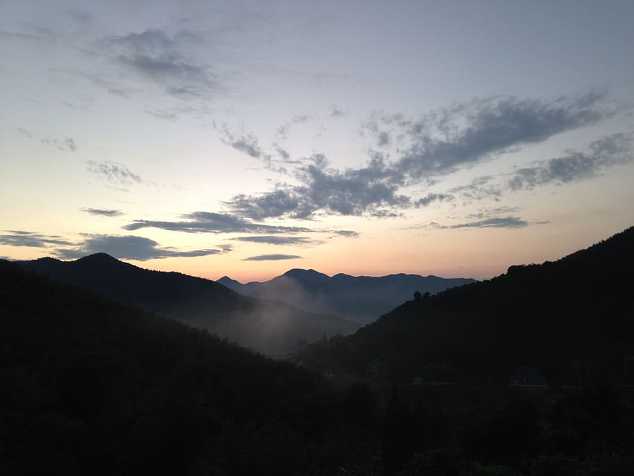twilight, valley, anji, sky, mountain, beauty in nature, scenics - nature HD wallpaper