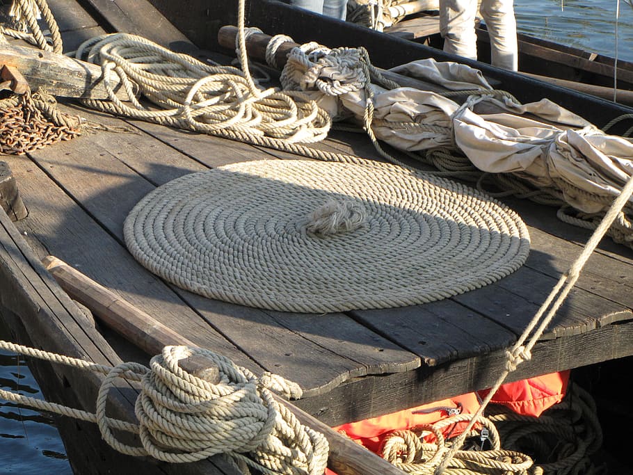 boat, rope, navigation, high angle view, no people, nautical vessel HD wallpaper