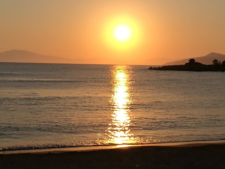 sunset, mood, sea, water, sky, beauty in nature, scenics - nature HD wallpaper