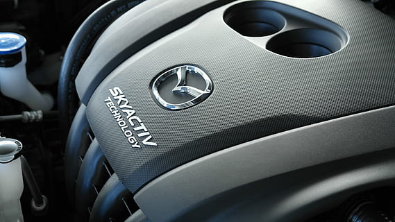 closed-up photo of gray Mazda Skyactiv Technology engine, auto HD wallpaper