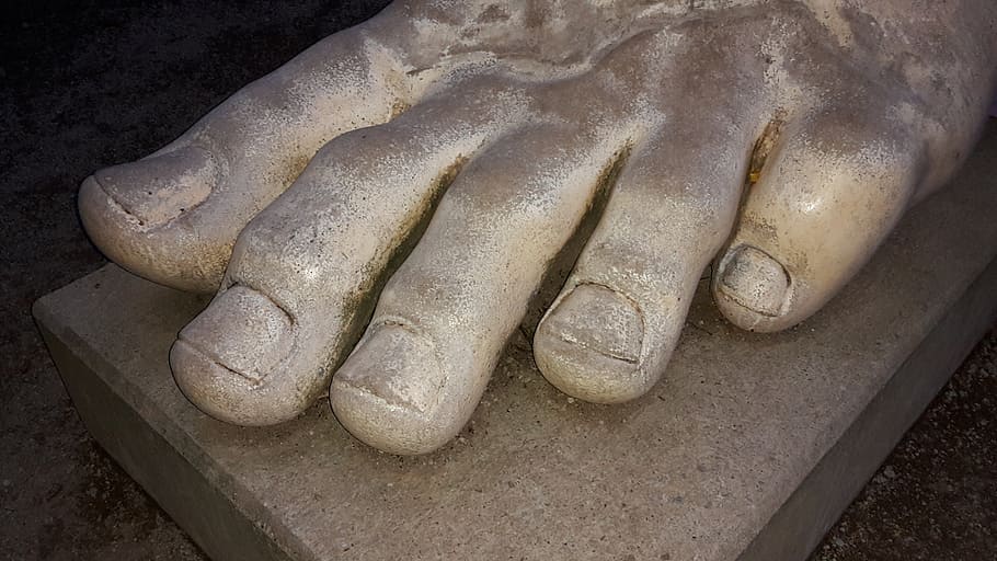 foot, ten, toe nails, statue, marble, sculpture, trier, kollossalstatue konstantin HD wallpaper