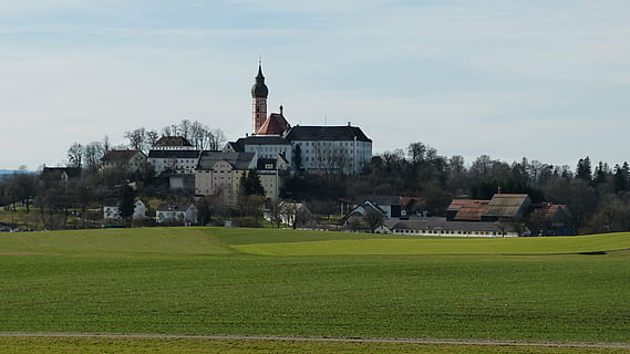 monastery, andechs, ammersee, bavaria, andechs monastery, church HD wallpaper