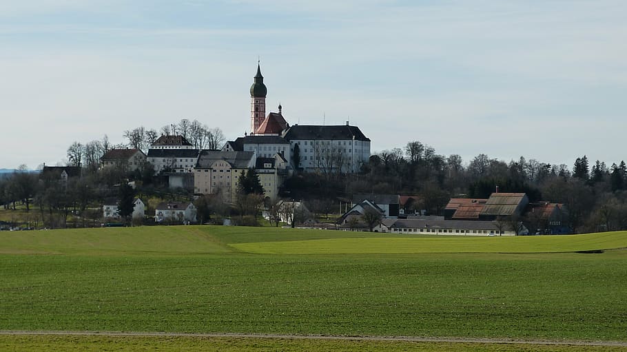 monastery, andechs, ammersee, bavaria, andechs monastery, church HD wallpaper