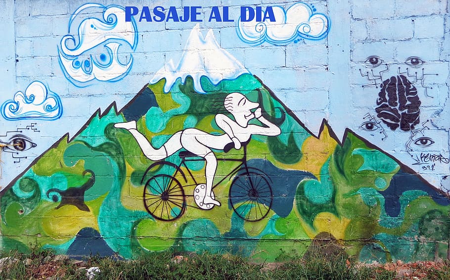 wall, drawing, sport, graffiti, art and craft, creativity, multi colored HD wallpaper