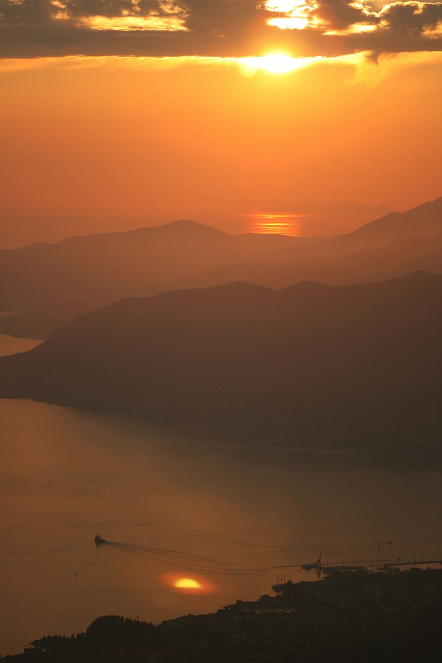 montenegro, dredge, sunset, orange color, beauty in nature, HD wallpaper