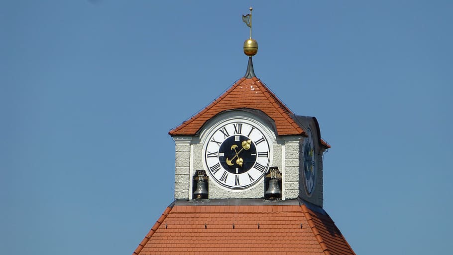 bavaria, castle nymphenburg, munich, clock tower, architecture, HD wallpaper