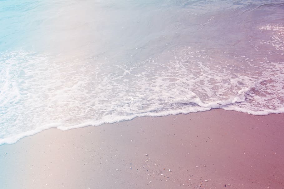 waves on shore, sea, ocean, water, nature, sand, beach, coast HD wallpaper