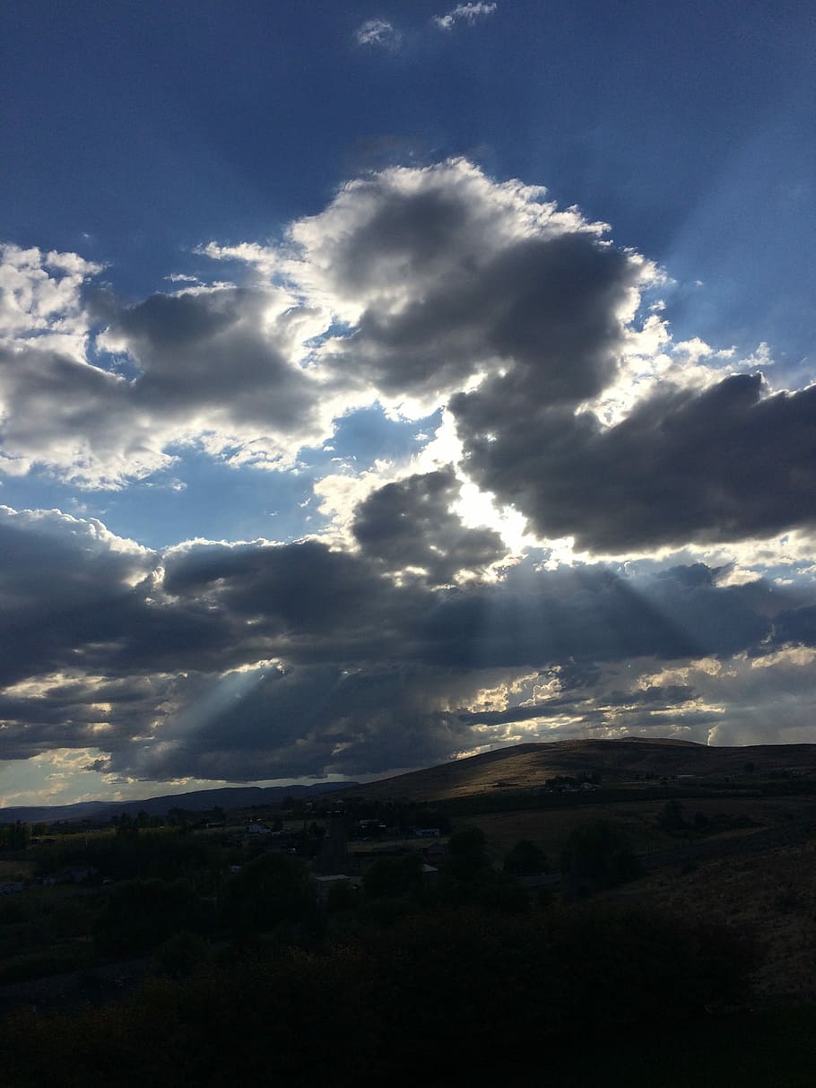 Storm, Clouds, Landscape, Evening, Sky, evening sky, rainy HD wallpaper