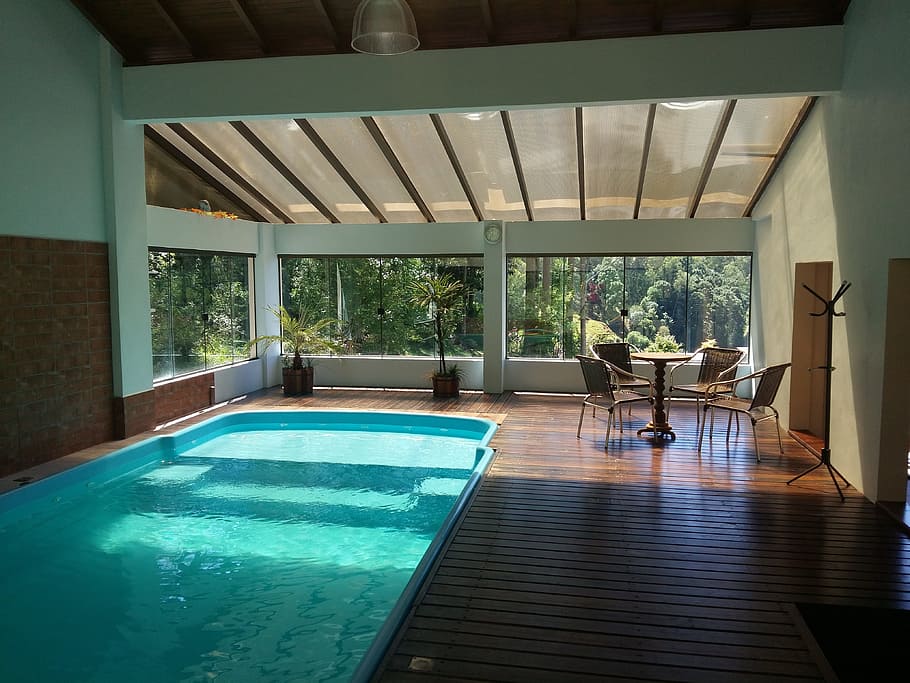 Pool, Hotel, Tranquility, summer, landscapes, garden, delicacy HD wallpaper
