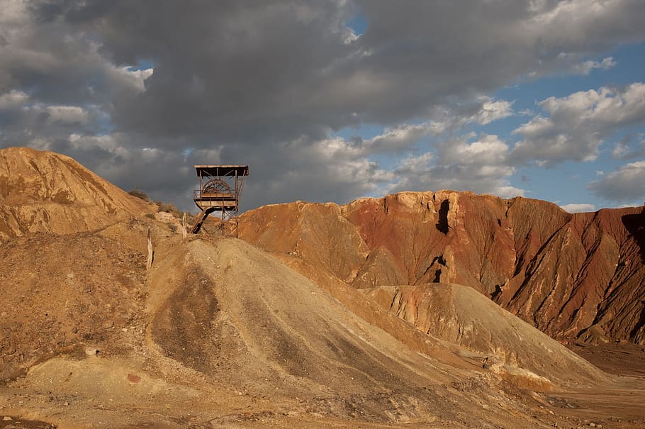 mines, spain, atmosphere, cloud - sky, rock, nature, rock - object HD wallpaper