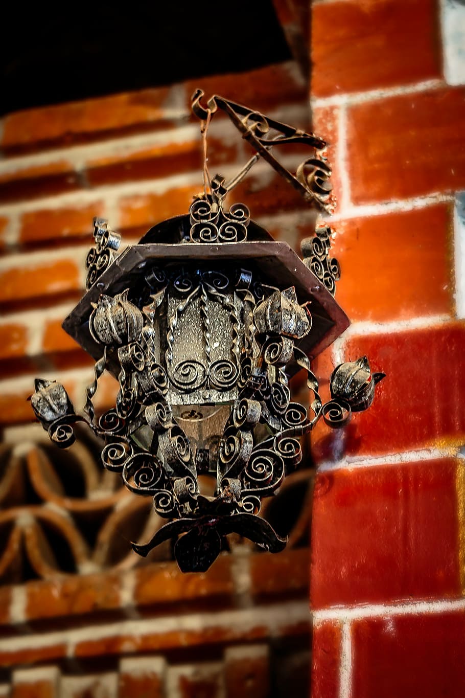 lamp, vintage, rusty, copper, retro, light, design, forge, antique HD wallpaper