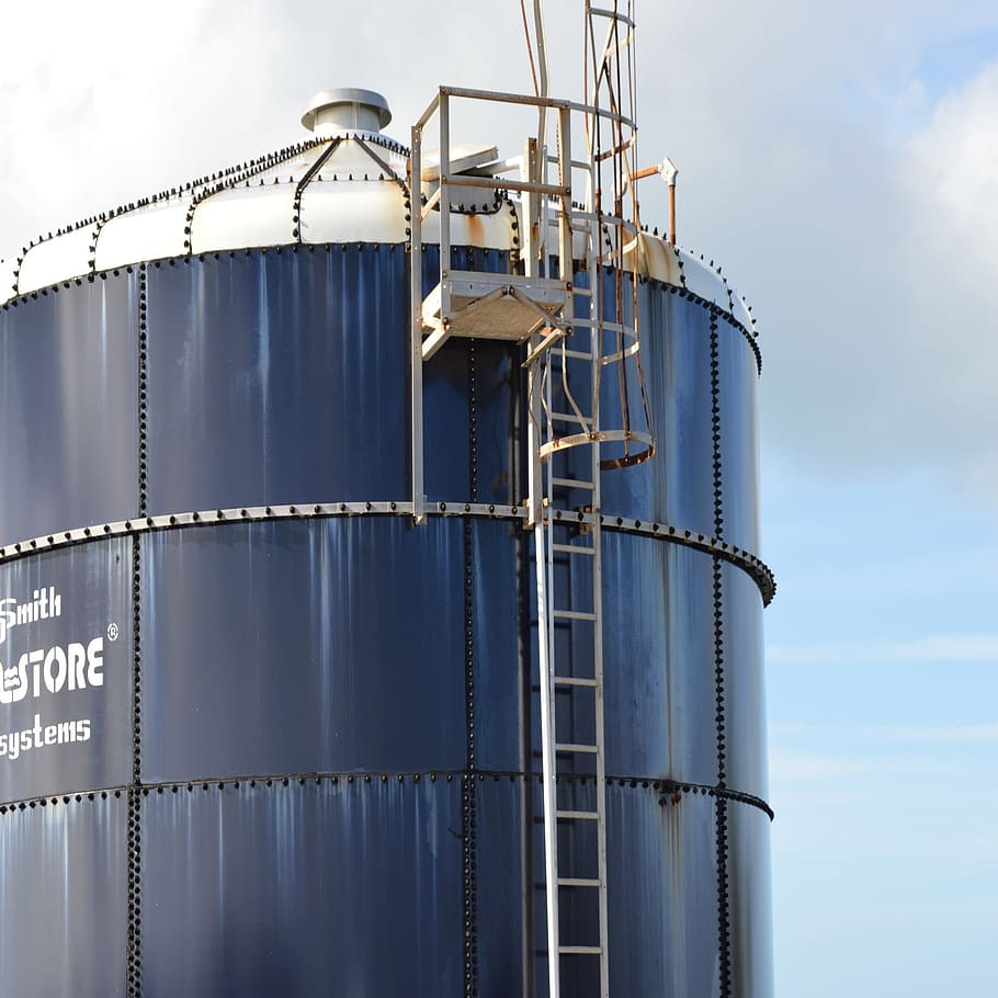 Water, Tower, Architecture, blue, industrial, industry, storage Tank HD wallpaper