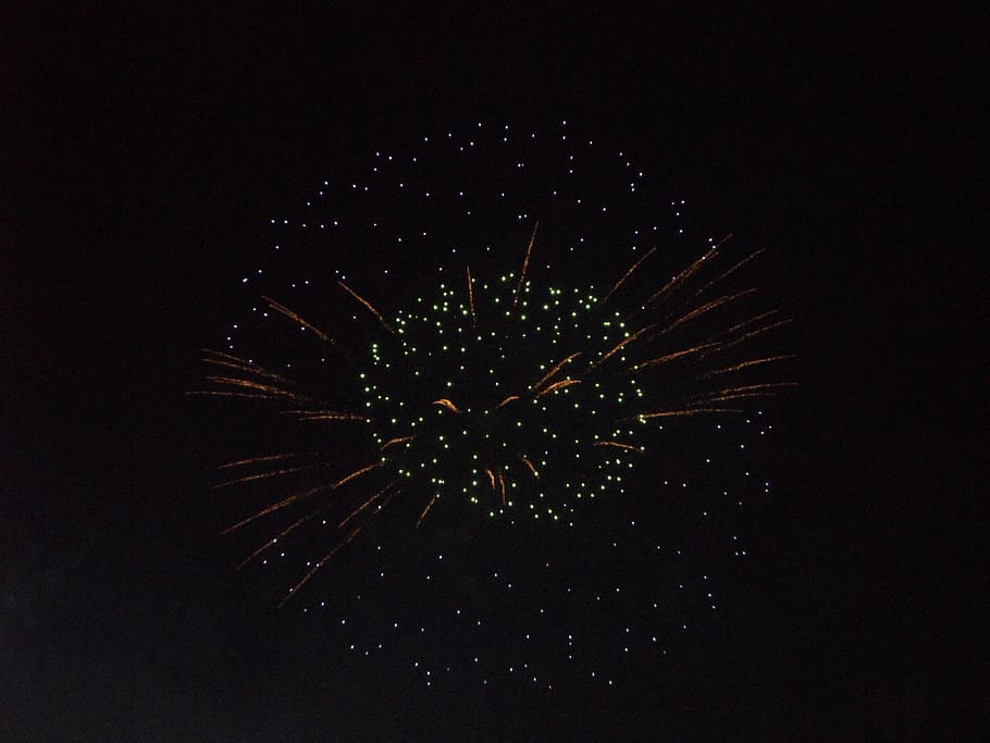 fireworks, rocket, sky, night, dark, festival, illuminated HD wallpaper