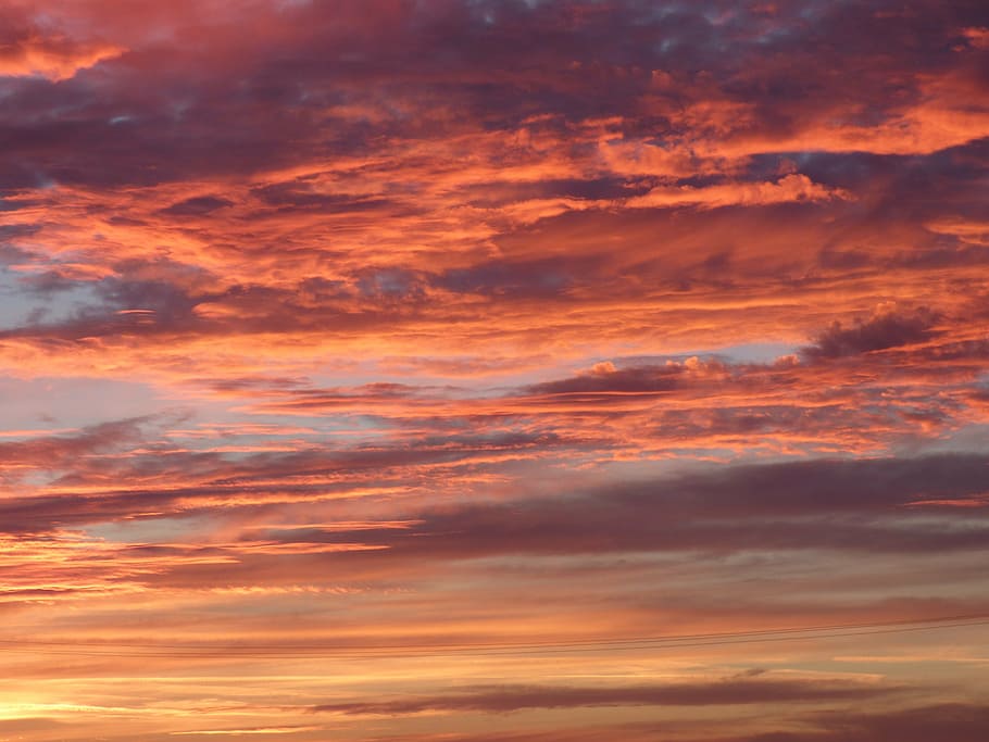 clouds during dusk, sky, sunset, nature, cloud - Sky, cloudscape HD wallpaper