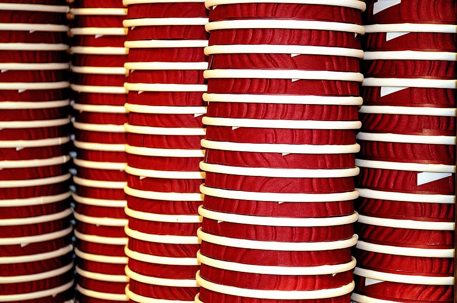 Cups, Background, Beverage, Coffee, tea snacks, full frame HD wallpaper