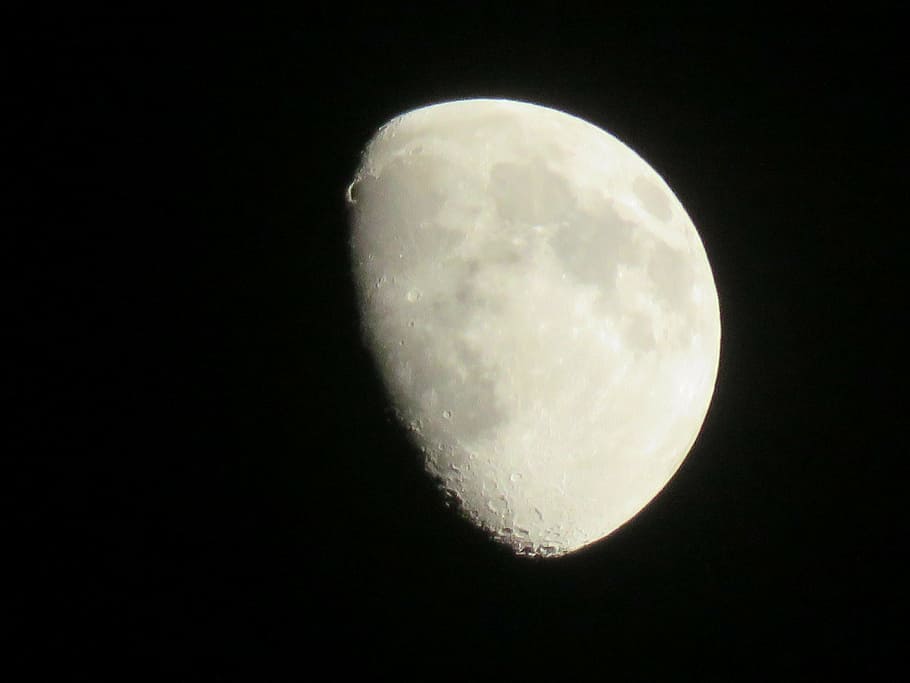 moon, night, moon by night, space, astronomy, sky, planetary moon HD wallpaper