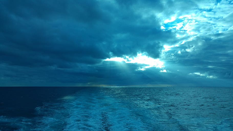 cruise, wake, blue, cloud, caribbean, sea, water, boat, cruise ship HD wallpaper