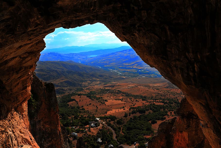 cave, mountain, landscape, nature, rocky, turkey, beauty in nature HD wallpaper